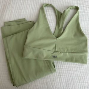 Set Active matcha green workout set (luxeform fabric)